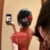 Pearl Red Flower Hair Clip New Chinese Style Hanfu Hairpin Wooden Hair Stick  Hair Sticks for Buns