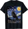 NEW LIMITED Raven Starry Night Crow Lover Cool Design Gift T-Shirt - MADE IN USA