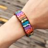 Stone Wrap Leather Bracelets Vintage 2 Strands Multilayer Woven for Women Men