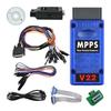 Full Set MPPS V22 ECU Chip Tuning Tool MPPS 22 OBD2 Scanner with Adapters Breakout Tricore Cable MAIN + TRICORE + MULTIBOOT