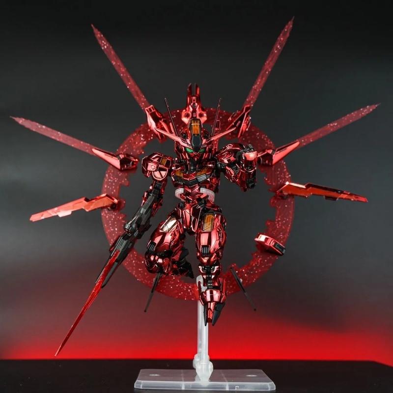 SUPA MGSD Gunpla Aerial Electroplated Chinese Red Assembly Model Kit Action Figure With Halo Effect Parts Collectible Toy Gifts