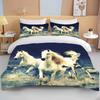 Running Horses Bedding Set Soft Comforter Set And Pillowcase Queen Size Decor Home Luxury Bed Set Animal Duvet Cover For Boy Bed