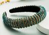 3cm Width Crystal Luxury Girl's Handmade Beaded Hairband Braided Rhinestone Bead Headband