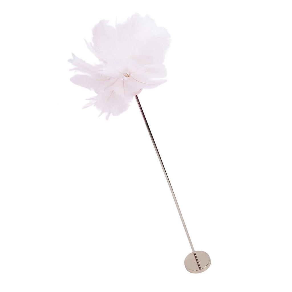 Straußenfeder Stehlampe Eisenkunst 61 Zoll LED USB Stufenlos Dimmbar Modern Dekorative Stehlampe