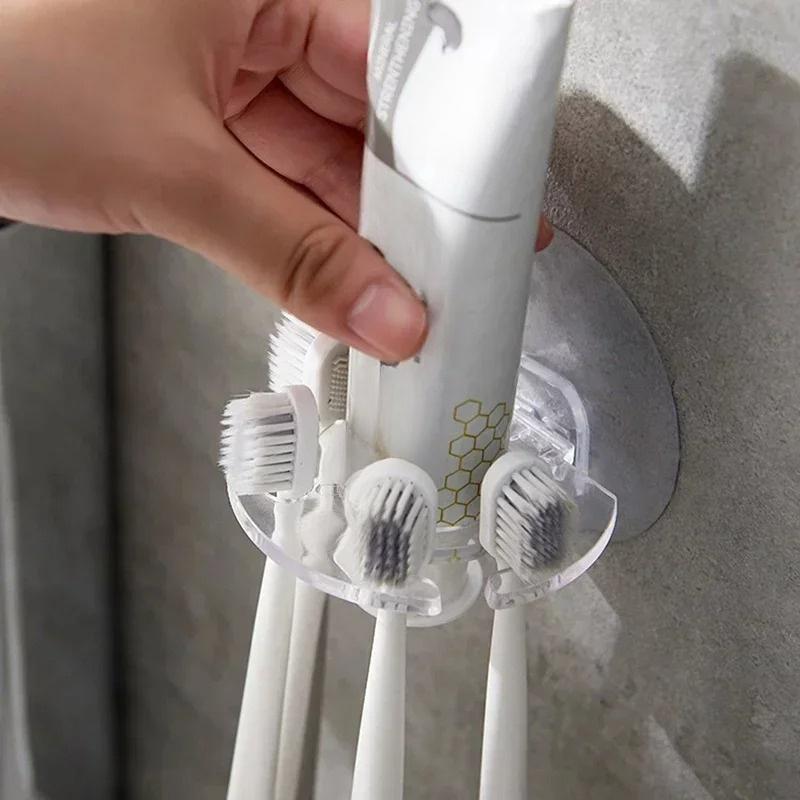 Removable toothbrush holder transparent razor storage rack, toothbrush storage rack bathroom gadgets