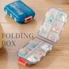 Double-layer Small Pill Box Portable Pill Box Transparent 10 Grids Sealed Medicine Storage Box Camping Equipment Survival Kit
