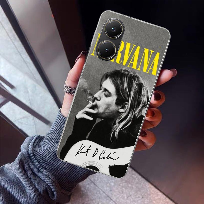 

Retro Singer Kurt Cobain Phone Case For Xiaomi Poco X7 X6 X5 Pro F7 Ultra Redmi 15C 15 13 13C 12 12C 10 10A 10C 9 9A 9C 9T Shell Redmi 10A