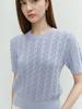 Deonseuteu Summer Cotton Cable Knit Swedish Blue_Udsw4B225G1