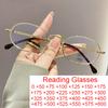 Trendy Gold Metal Oval Shades Unisex Reading Glasses Blue Light Blocking Eyewear Small Round Frames