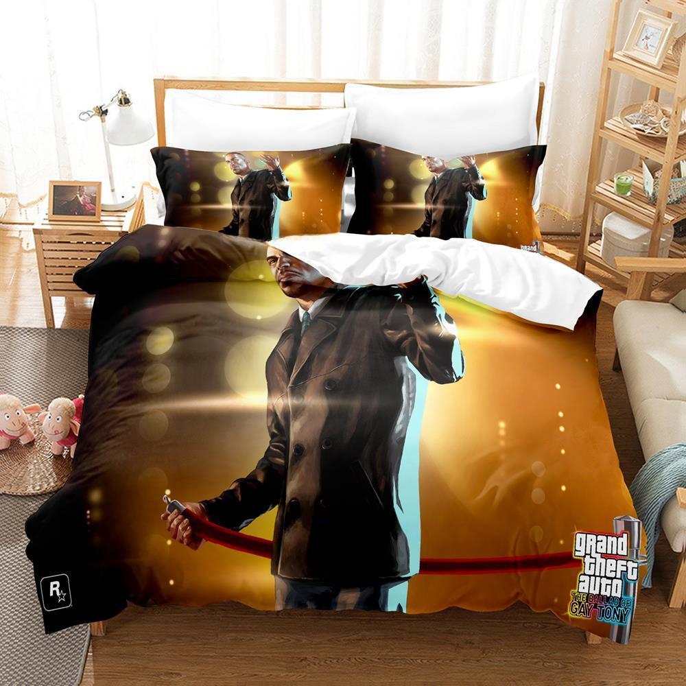 Grand Theft Auto: The Ballad of Gay Tony Bedding Set Single Twin Full Queen King Size Bed Set Adult Kid Bedroom Duvetcover Sets