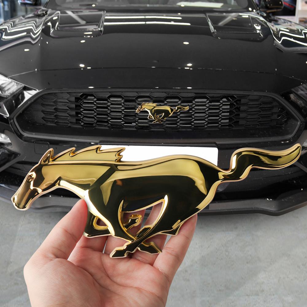 Metal Car Front Grille Emblem Rear Trunk Badge Sticker For Ford Focus ST Ranger Mondeo Kuga Ecosport Fiesta Fusion Shelby Edge FE7