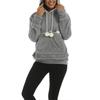 Women's Fashion Casual Top Solid Color Long Sleeve Pet Pocket Hoodie Sweatshirt