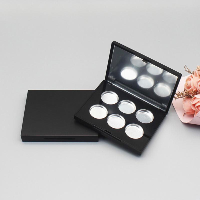 6 Fächer Leere Lidschattenpalette Make-up Aufbewahrungsbox Lidschatten Schälchen Behälter DIY Make-up Anfänger Aufbewahrungsbox Werkzeuge