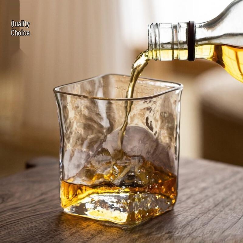Hand-Blown Hammered Crystal Cocktail Glass