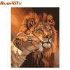 Frame The Lion Animals DIY Painting By Numbers Acrylic Wall Art Picture Hand Painted Oil Painting Unique Gift 40x50cm
