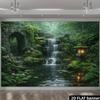 2D Oriental Meditation Yard Portrait Photo Backdrop