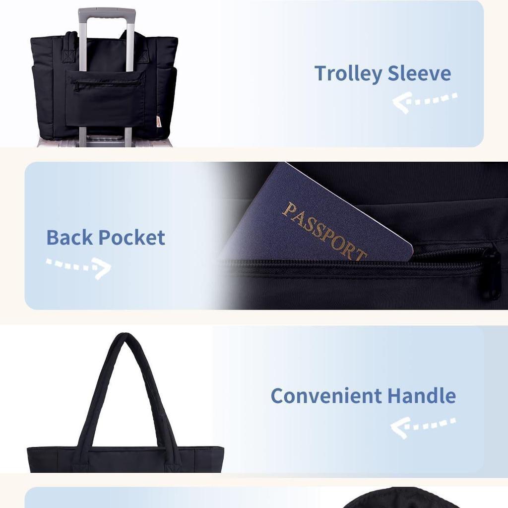 Bolsa de Viagem e Fitness Acolchoada de Algodão de Grande Capacidade em Estoque com Necessaire e Bolsa de Pernoite, Alça Única de Ombro