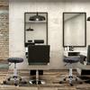 2-Piece Set Rolling Stool Height-Adjustable, Swivel Stool 48-63 cm, Work Stool 360 degrees Rotatable, Office Stool for Office, Salon, Massage, Spa