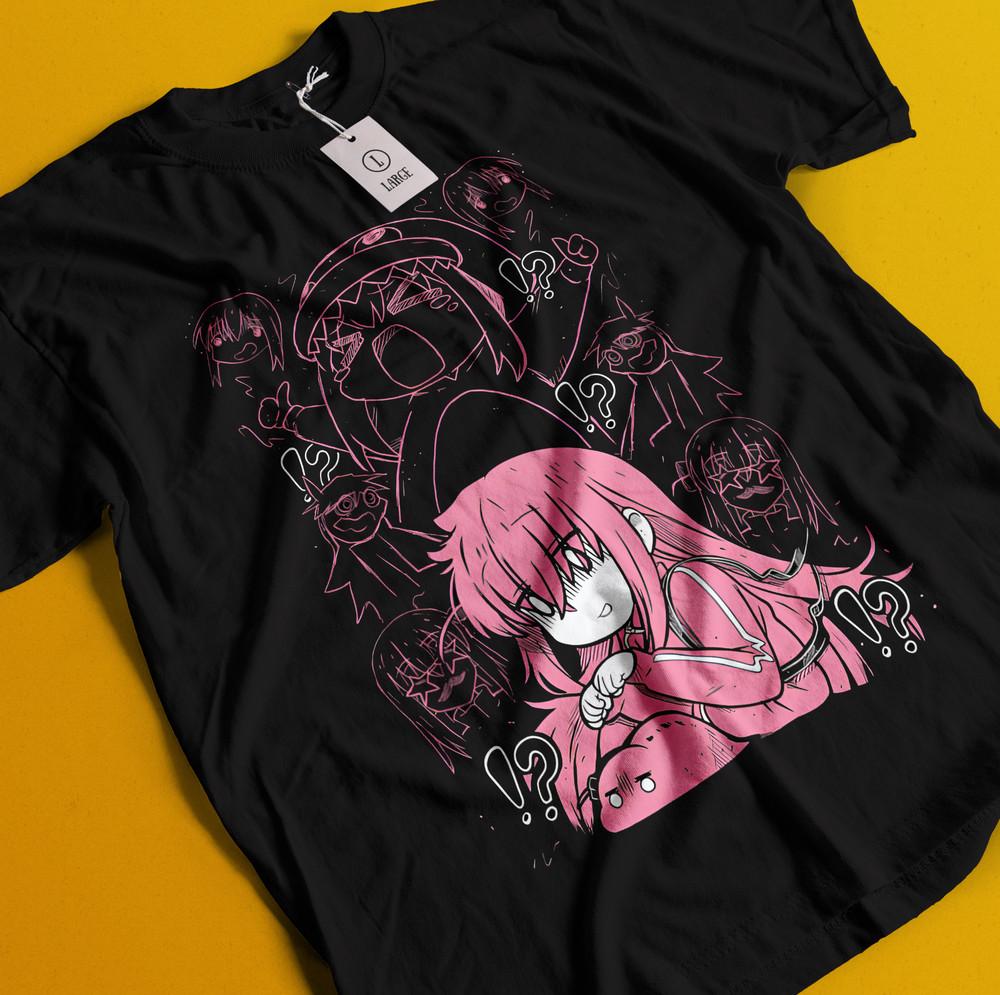 

Hitori Gotou Bocchi the Rock T-Shirt Kawaii Funny Yamada Tee Nijika Ijichi Shirt 4XL