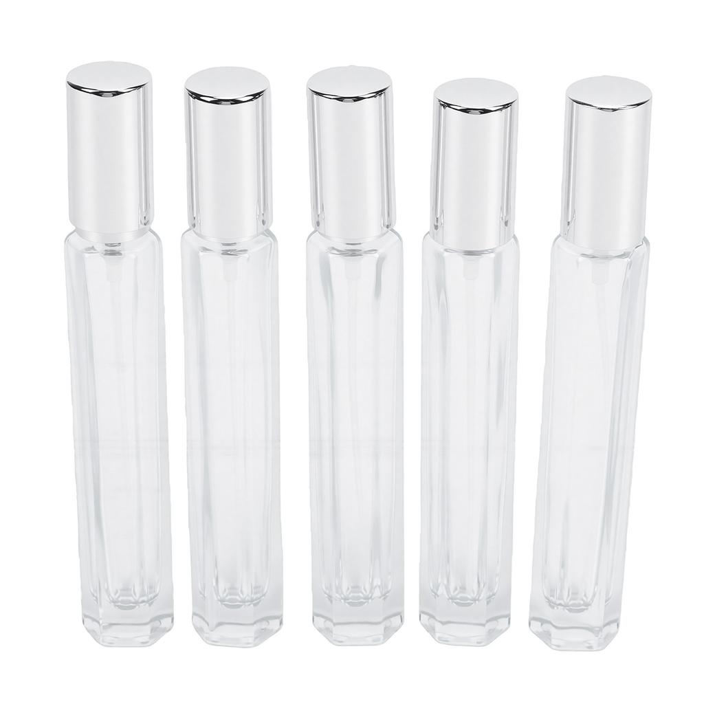 5pcs 10ml Glass Small Perfume Spray Bottle Travel Pipette Anti Spill Portioning Tool Portable Travel Spray Bottle