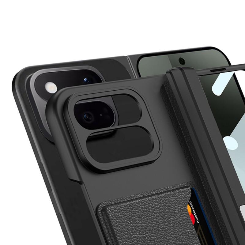 Google Pixel 11 Pro Fold Hülle Mit Kartenfach Magnetischer Ständer Vollständige Abdeckung PC Schale Business Stil