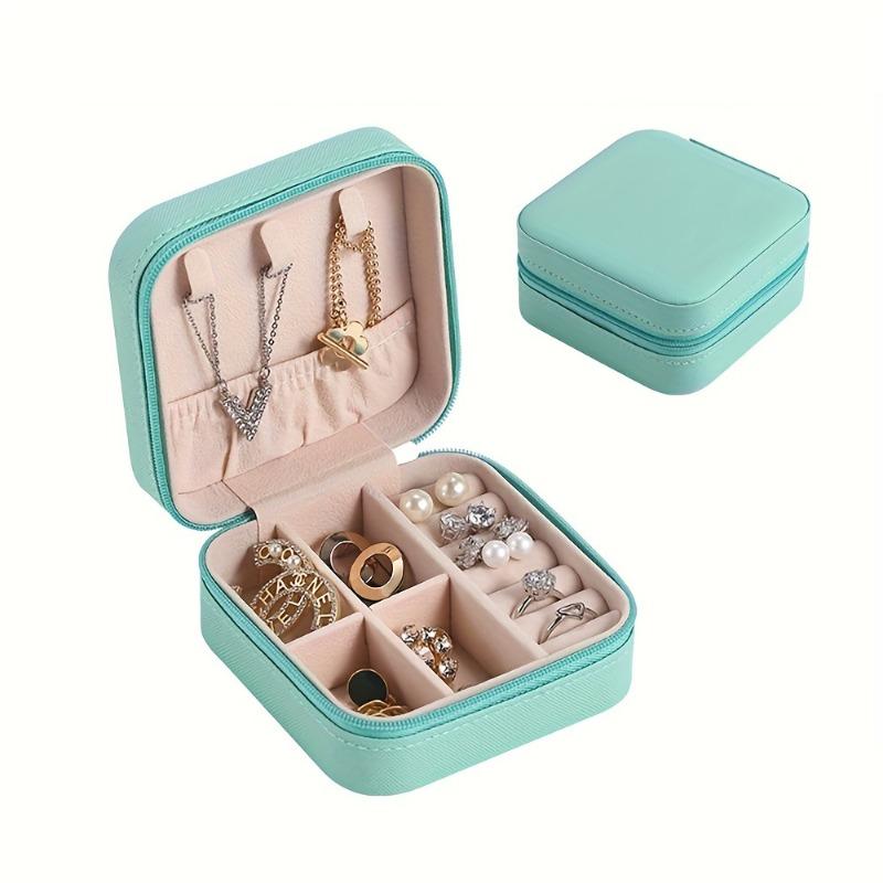 Portable Jewelry Box with Anti-Tarnish Zipper Closure Travel Organizer –Perfect Gift for Women, Mom, Sister, Jewelry Travel Case