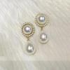 French Imitation Pearl Earrings, Retro Water Droplet Shaped Earrings for Women's Court, High-end, Noble and Elegant Earrings