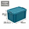 Iris Ohyama Buckle Container 21L BL-21 Blue Green