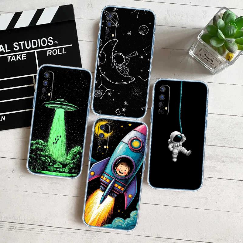 RA4 Astronaut Space Moon Alien Phone Case for LG K22 K30 K40 K41 K42 K50 K50S K51 K51S K52 K61 K62 K71 K92 Q60 Q61 V40 V50 V60