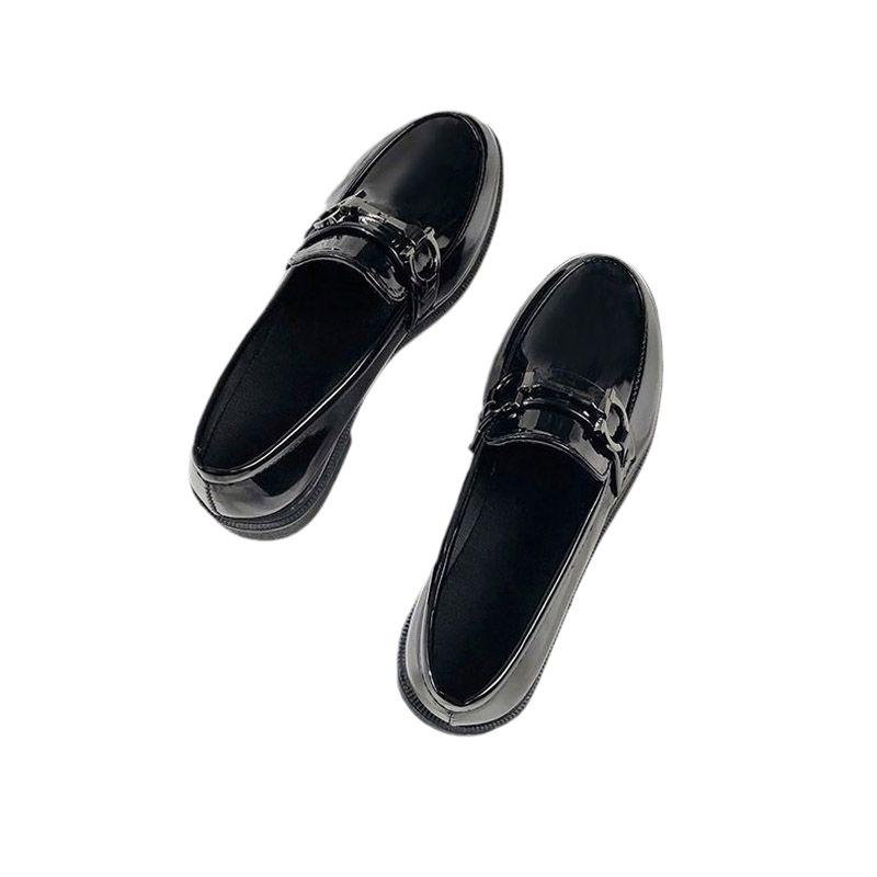 Fashion 2025Autumn New British Style Women Leather Shoe Simple Versatile Woman Shoes Comfort Soft Soled Women's Loafers Zapatos De Mujer