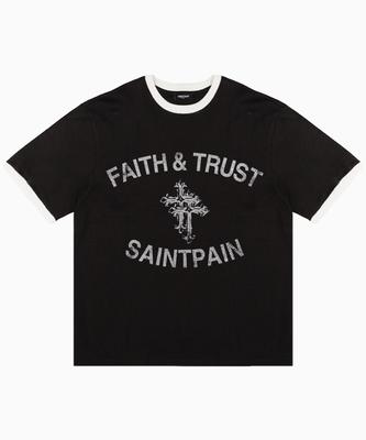 SAINTPAIN Sp Face & Trust Heavyweight Ringer T-Shirt Black