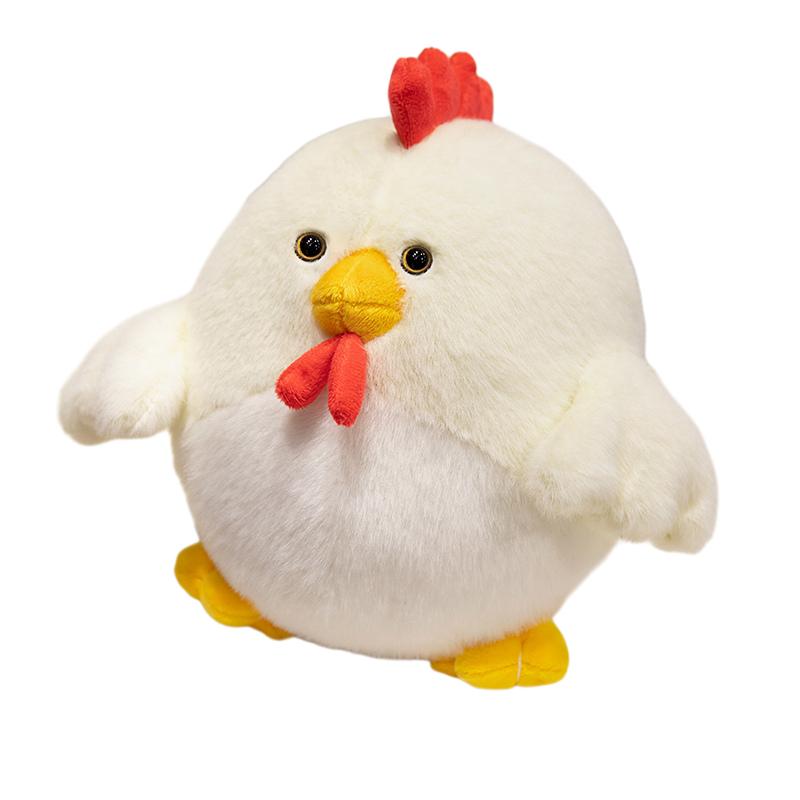 27Cm Cock Rooster Chick Plush Toy Kawaii Farmland Animal Doll Soft Yellow White Black Plushie Companion Gift