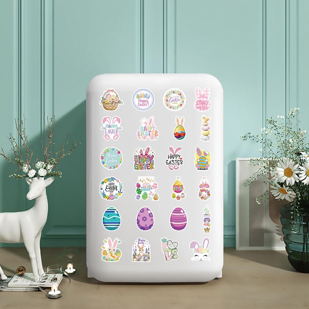 50pc Easter Cartoon Holiday Stickers Luggage Car Guka Set Journal Stickers
