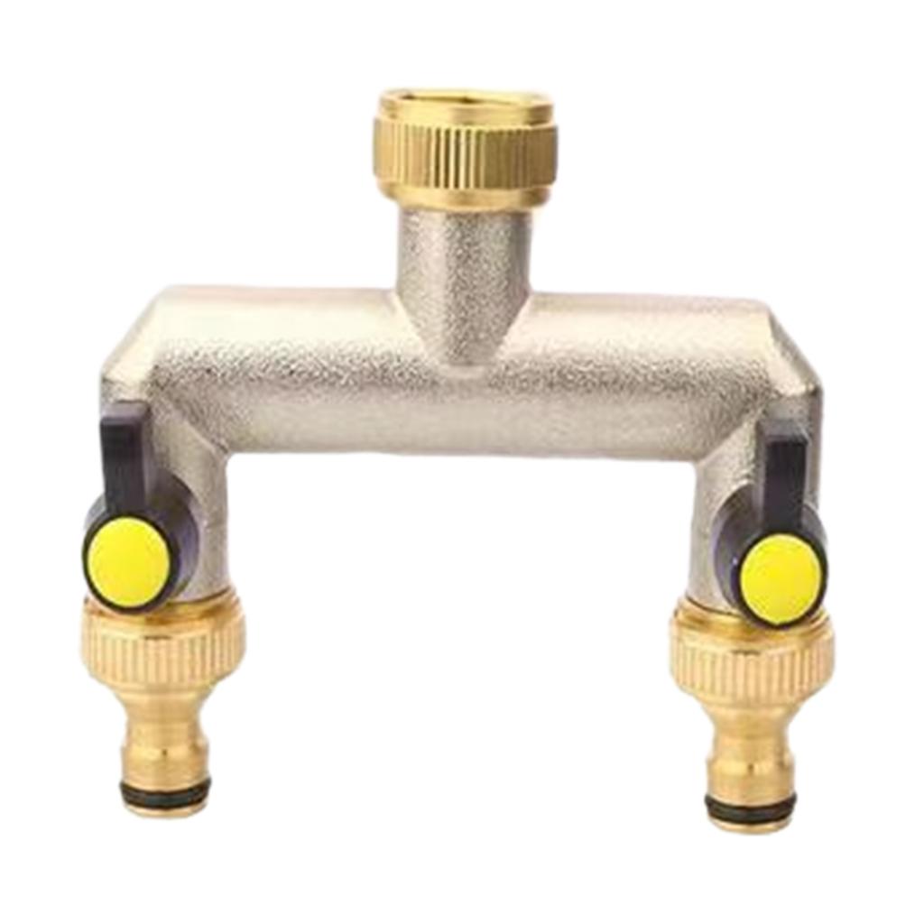 3/4 Inch 2 Way Hose Splitter Zinc Alloy Garden Hose Splitter Rustproof Hose Connector Splitter For Outdoor Gardening Lawn Care