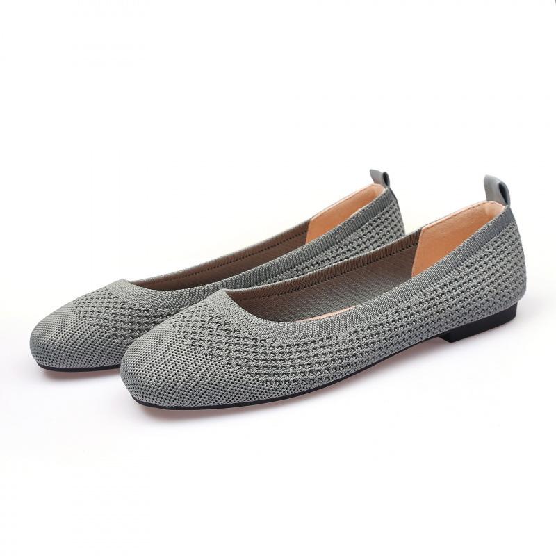 New fly-woven shoes women's comfortable and versatile flat-soled single shoes breathable women's shoes maternity shoes flat heels