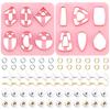 Polymer Clay Cutters for Earring Making Contains Clay Molds Earring Hooks Rings Boho Clay Cutters for Polymer Clay Jewelry