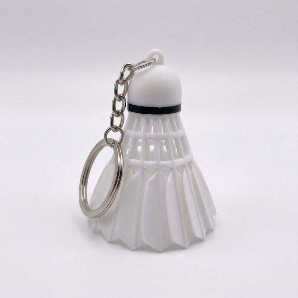 

1Pc Mini 3D Printed Lightweight Durable Plastic Badminton Shuttlecock Keychain Set, Sport Style Pink Blue Black Shuttlecock