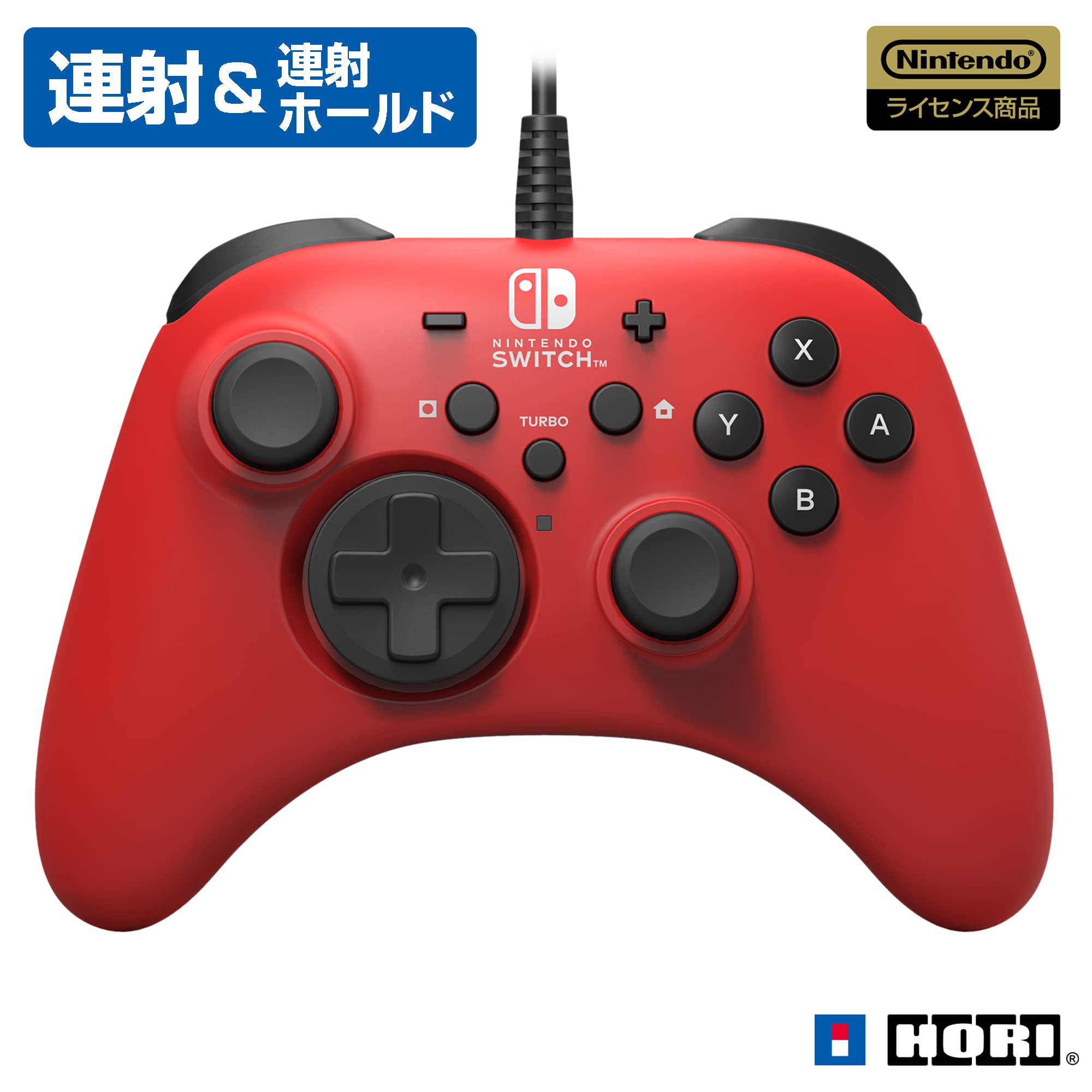 

Ліцензований комутатор Horipad для Nintendo Switch Red Wired Connection Switch [продукт Nintendo] [сумісний з Nintendo] червоний