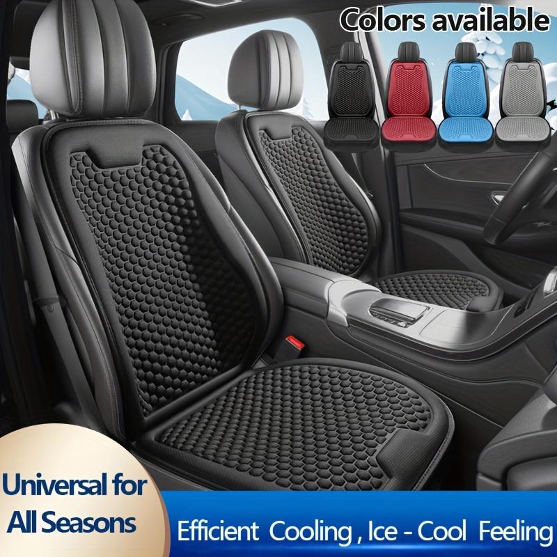 1 unidad Cojín para Asiento de Coche - Almohadilla Refrigerante Transpirable para Todas las Estaciones con Base Antideslizante, Eficiencia de Refrigeración y Calefacción, Fácil de Limpiar - Compatible con la Mayoría de los Vehículos