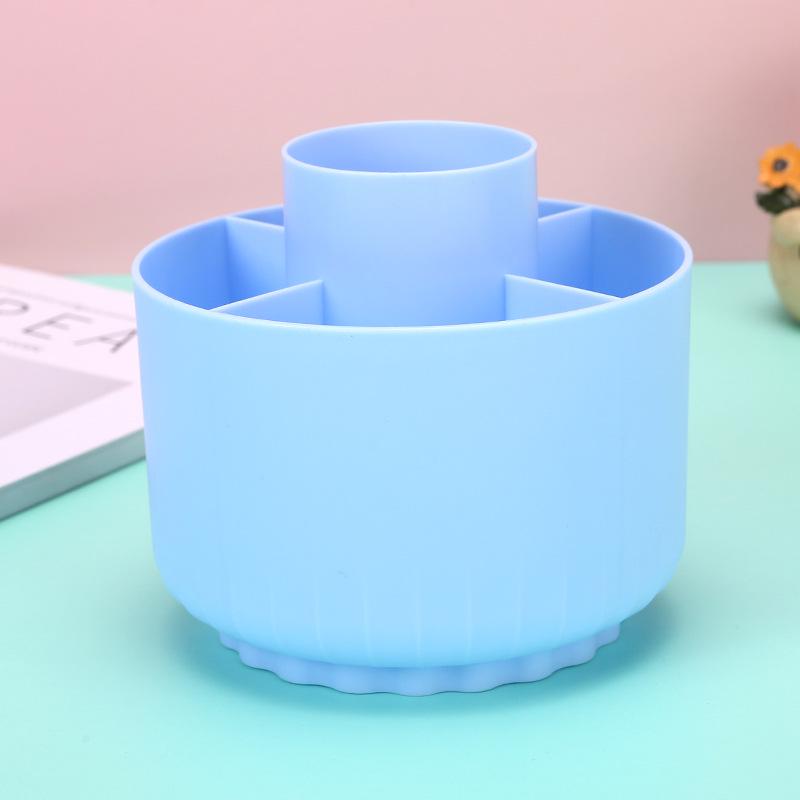 Creative Large-Capacity Rotating Pen Holder for Desktops