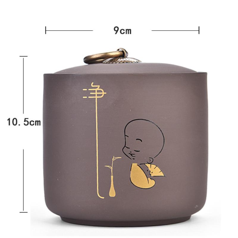 Purple Clay Tea Caddies Pu'er Tea Tin Household Sealed Jar Kitchen Dried Fruit Food Moisture-proof Storage Cans Tea Storage Tank