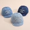 Summer Letter Embroidery Denim Baby Cap Fashion Toddler Boys Soft Brim Duck Tongue Cap Casual Outdoor Adjustable Sun Hat