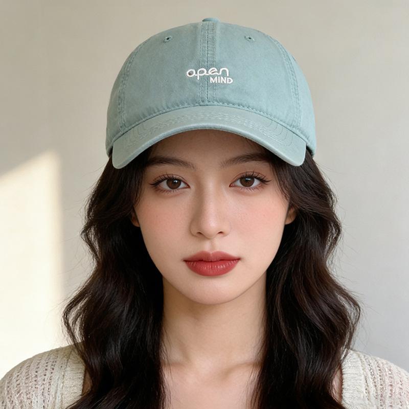 Spring And Summer Letter Embroidered Peaked Cap Female Face Small Baseball Cap Couple Versatile Sun Hat Tide