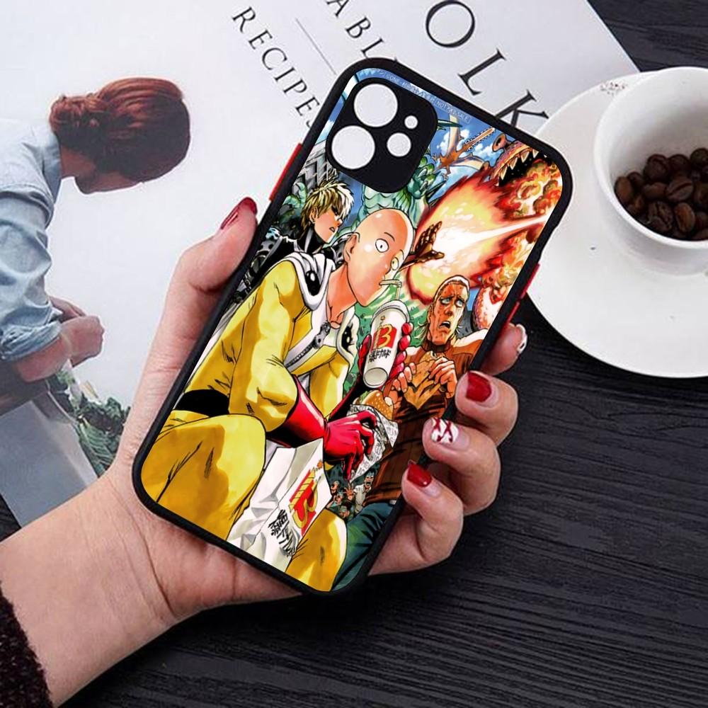One Punch Man Phone Case For IPhone 14 11 12 13 Mini Pro Max 8 7 Plus X XR XS MAX Translucent Matte Cover