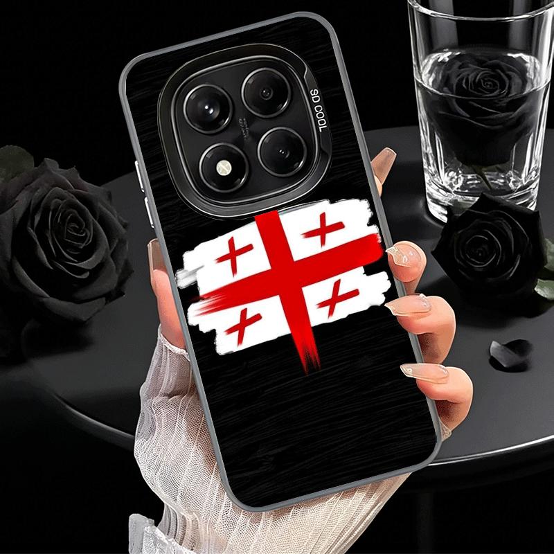 Georgia Passport Flag Soft Phone Case for Xiaomi Redmi Note 13 14 15 Pro Plus 12S 12 11S 11 11T 10S 10 Shockproof Cover Back She