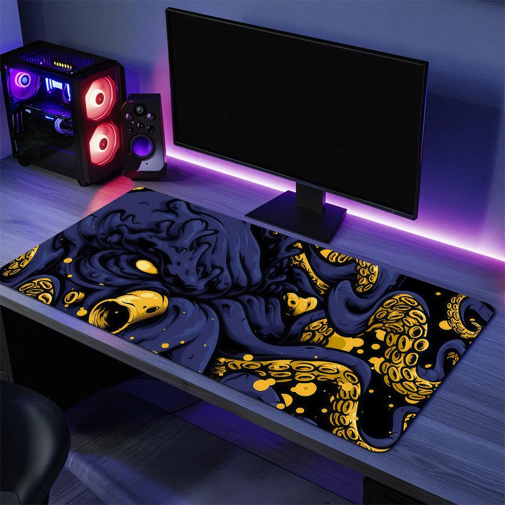 KRAKEN IMPERIUM Oktopus Monster Mauspads Große Schreibtischmatte Tastatur Ergonomisch Büro Gummi PC Rutschfest Ausfransungsfrei Zuhause Benutzerdefiniert