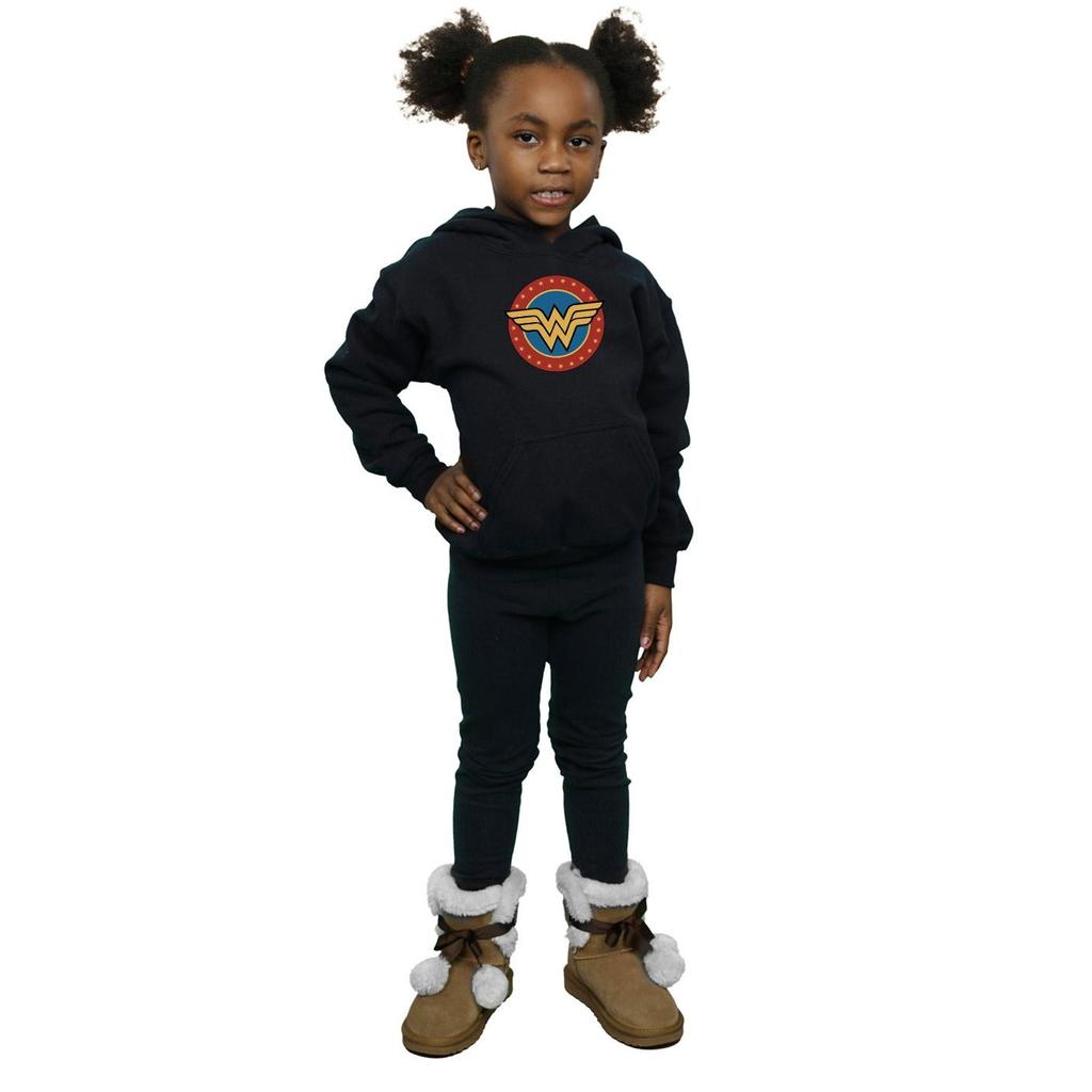 Wonder Woman Felpa con cappuccio da bambina con logo