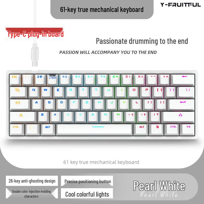 Y-FRUITFUL K33 Gaming Wired Mechanical Keyboard