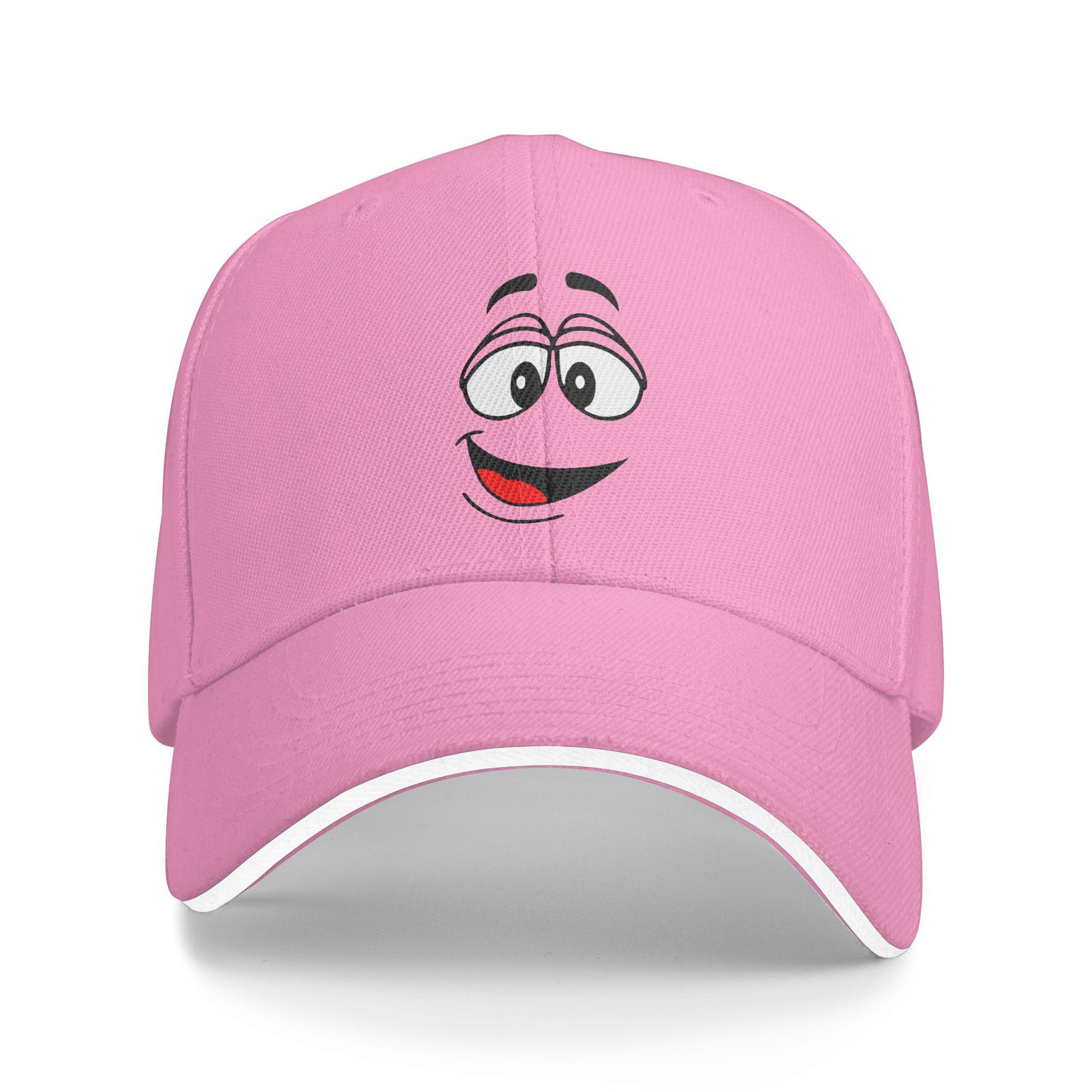 

Custom Punk Unisex Cartoon Chocolate Red Candy Face Baseball Cap Adult Adjustable Dad Hat Unisex WoUnisex Sports Snapback Hats One Size