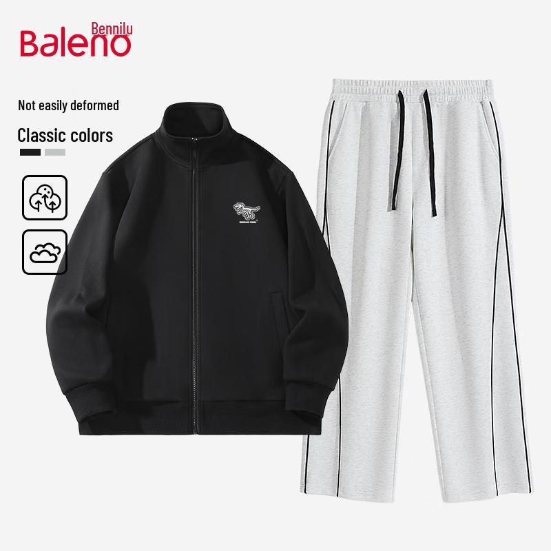 Baleno Cartoon Print Loose Fit Sweatshirt & Pants Set